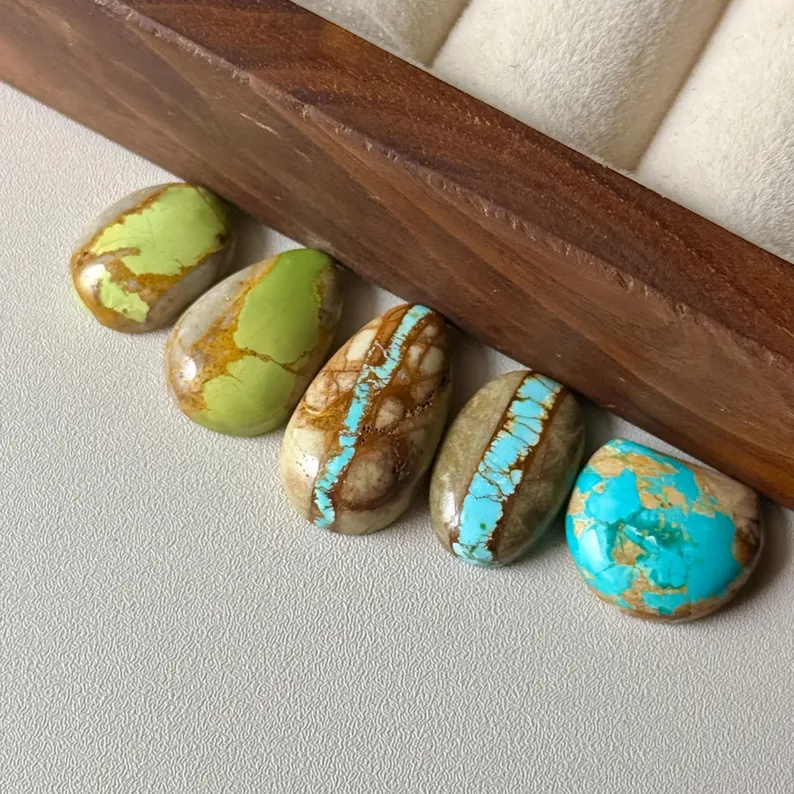 Natural Turquoise Polished Cabochons | DIY Jewelry Making Essential