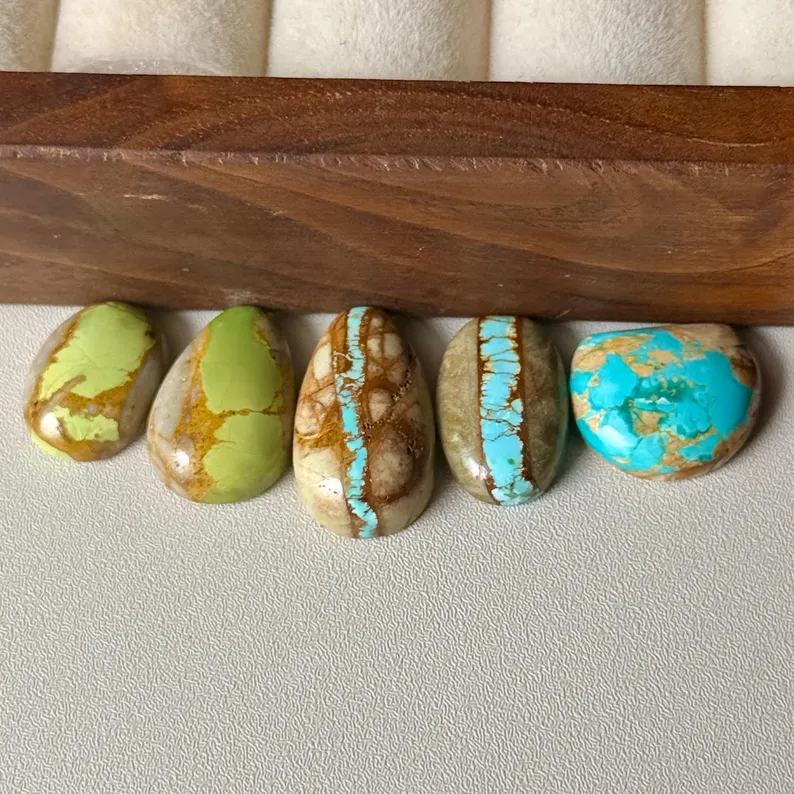 Natural Turquoise Polished Cabochons | DIY Jewelry Making Essential