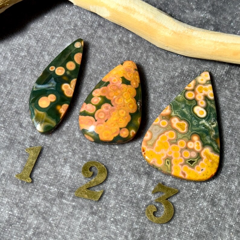 Madagascar Ocean Jasper Jelly stone - Polished Crystal Gemstone for Jewelry