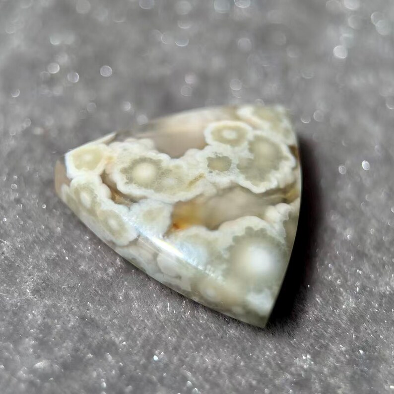 Ocean Jasper Jelly Stone Pendant,Personalized Gift, Calming Crystal.(18.9mm*18.8mm2.8g)