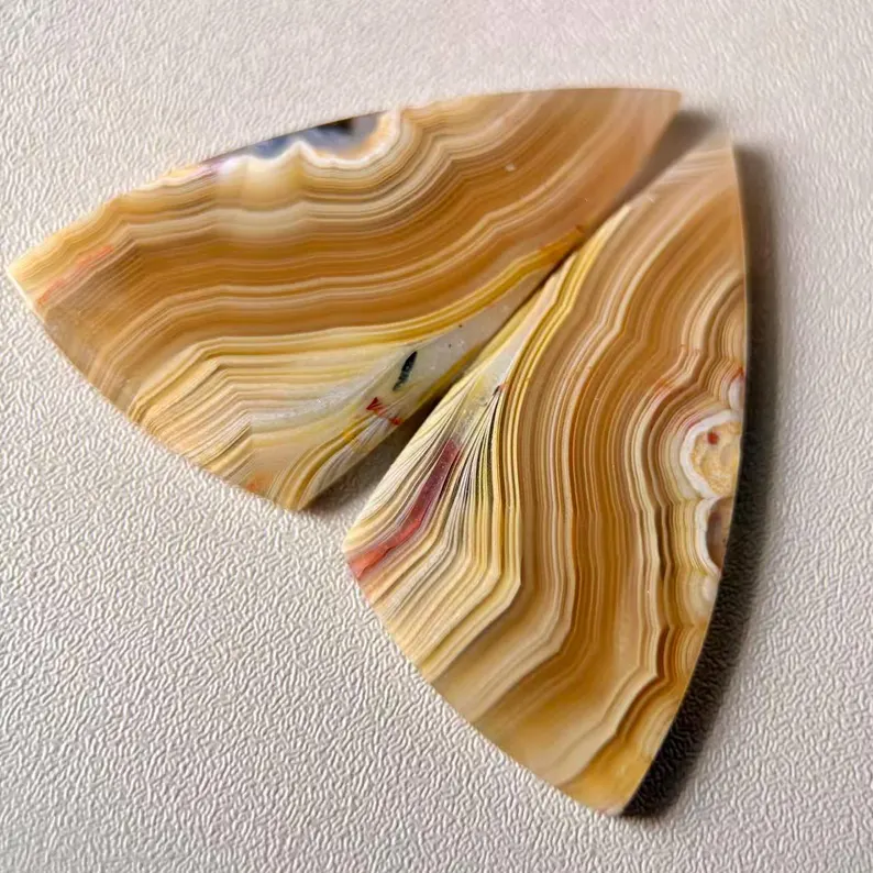 Mexican Laguna Lace Agate Polished Cabochon - Handcrafted Natural Gemstone from Chihuahua, Mexico