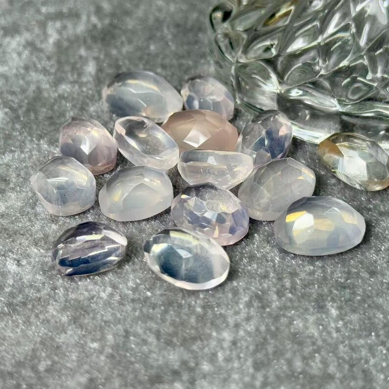Faceted Rose Quartz Loose Gemstone – Natural Pink Stone for Jewelry Making and Collecting