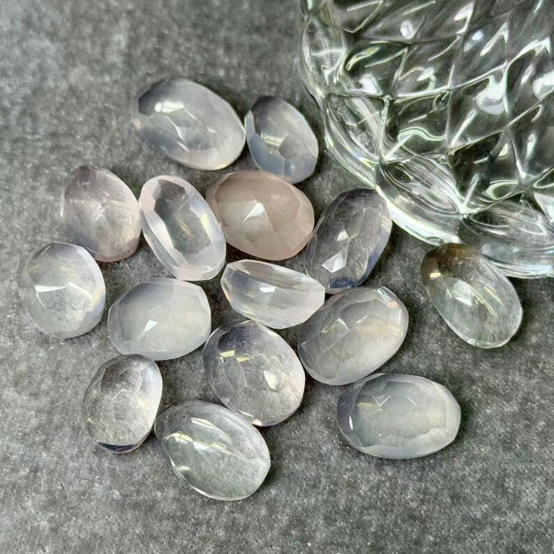 Faceted Rose Quartz Loose Gemstone – Natural Pink Stone for Jewelry Making and Collecting